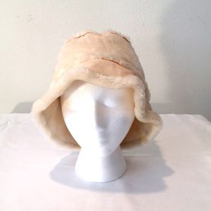 Faux Suede and fur hat